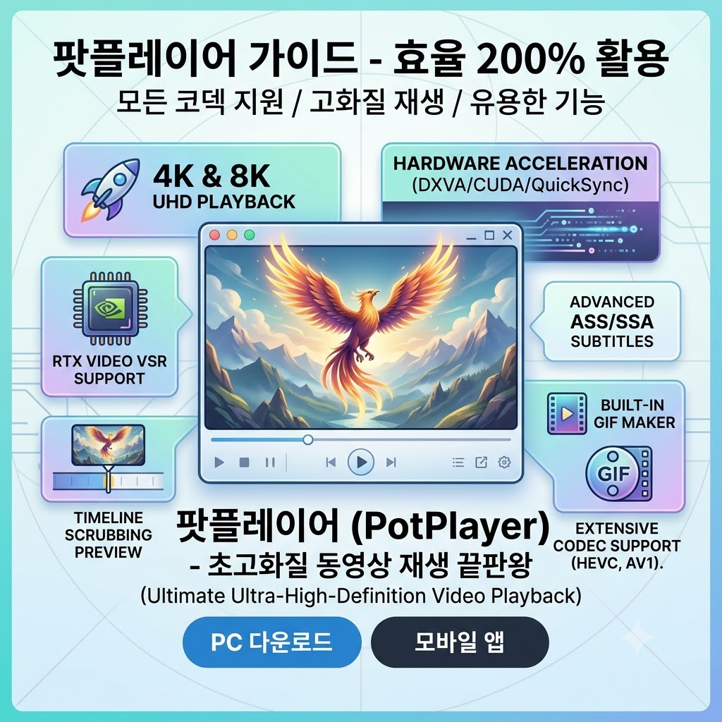 팟플레이어 기능, 다운로드 및 활용