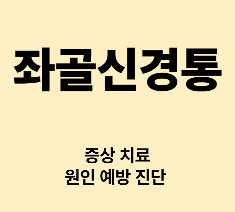 좌골신경 압박 통증저림 감각이상 방사통 증상 좌골신경통 치료
