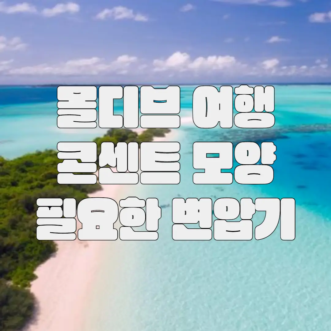 몰디브 여행 필요한 변압기