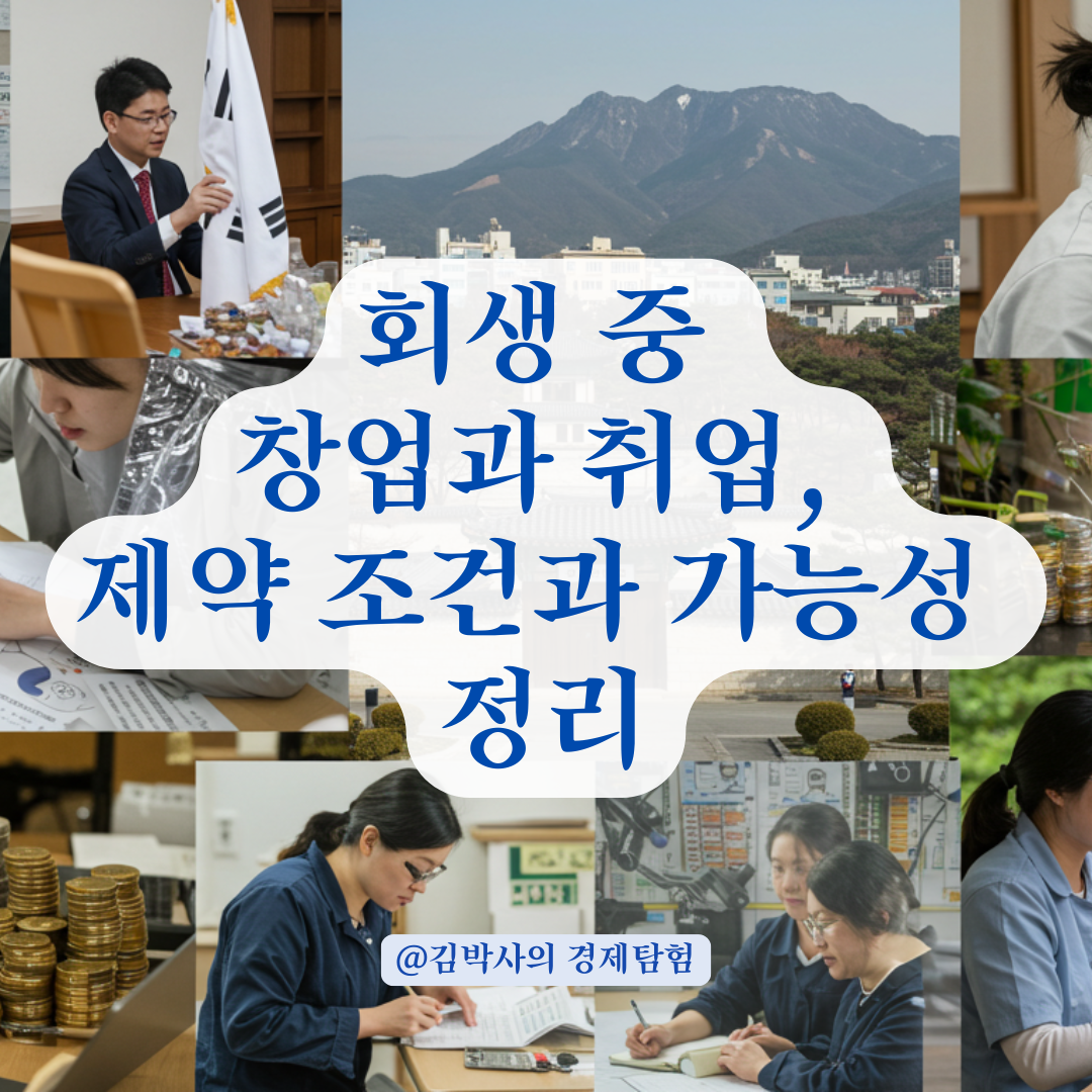 회생 중이라도 돈 벌 수 있습니다. 창업과 취업 전에 반드시 알아야 할 현실 조건