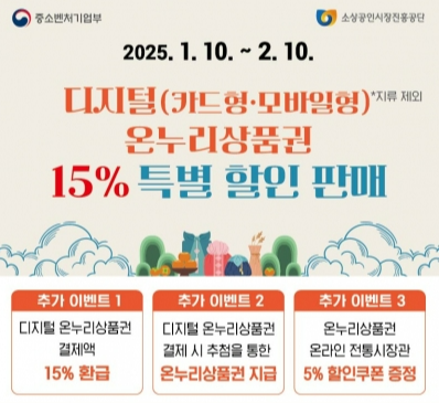 2025년 온누리상품권 15% 할인 환급 혜택부터 사용처까지 총정리1