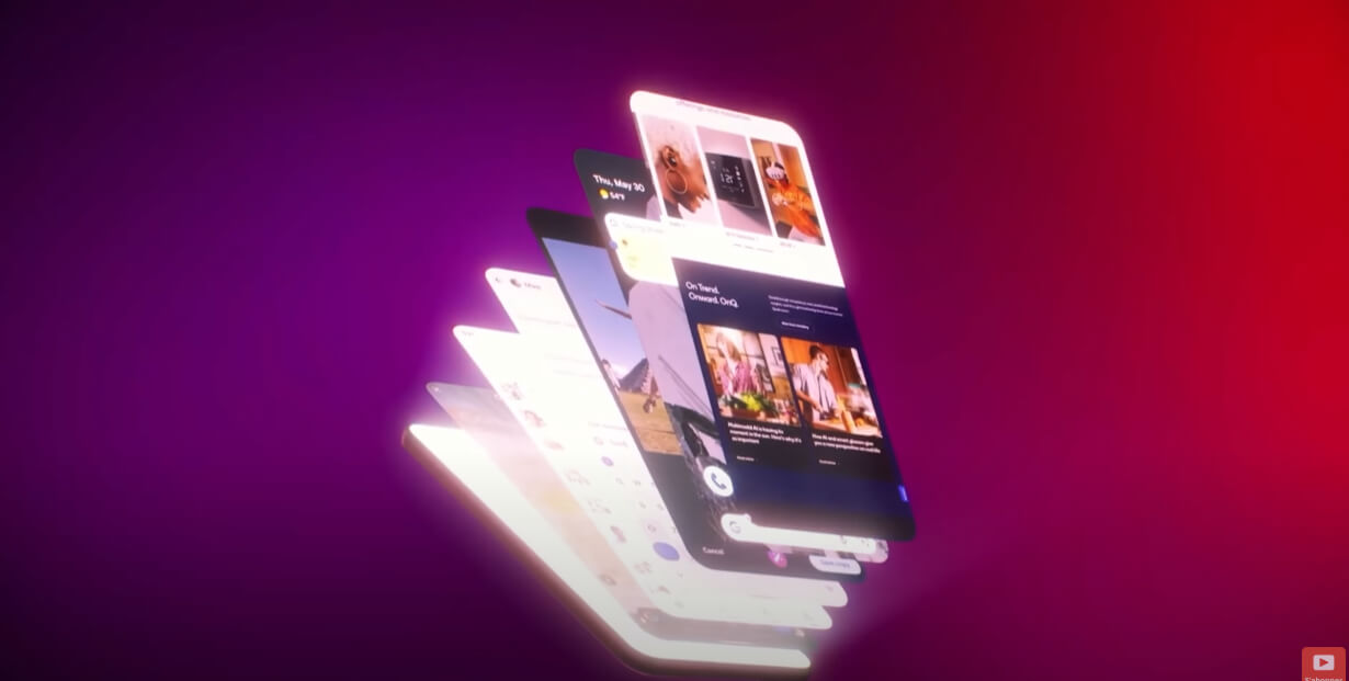 갤럭시 S25의 여러 앱 화면이 쌓여 있는 모습으로, 다중 작업 기능과 매끄러운 UI를 강조한 디자인