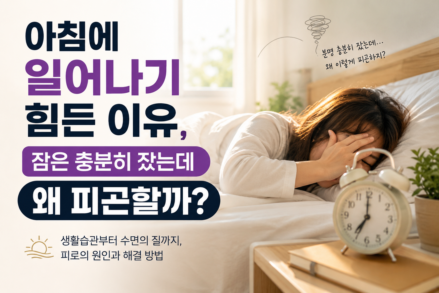 아침에 일어나기 힘든 이유, 잠은 충분히 잤는데 왜 피곤할까?