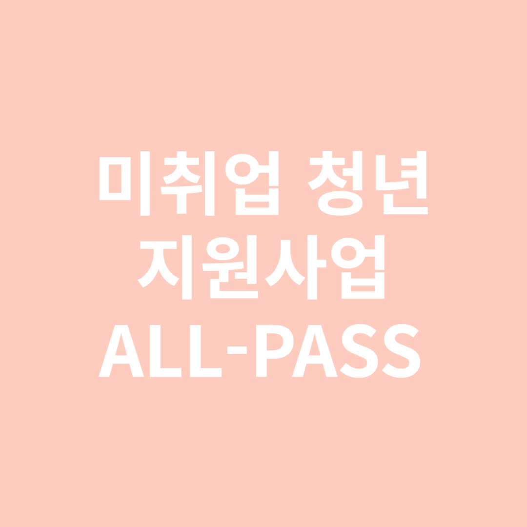 미취업 청년 지원사업(ALL-Pass)