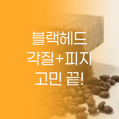 블랙헤드, 각질, 피지, 모공 고민 