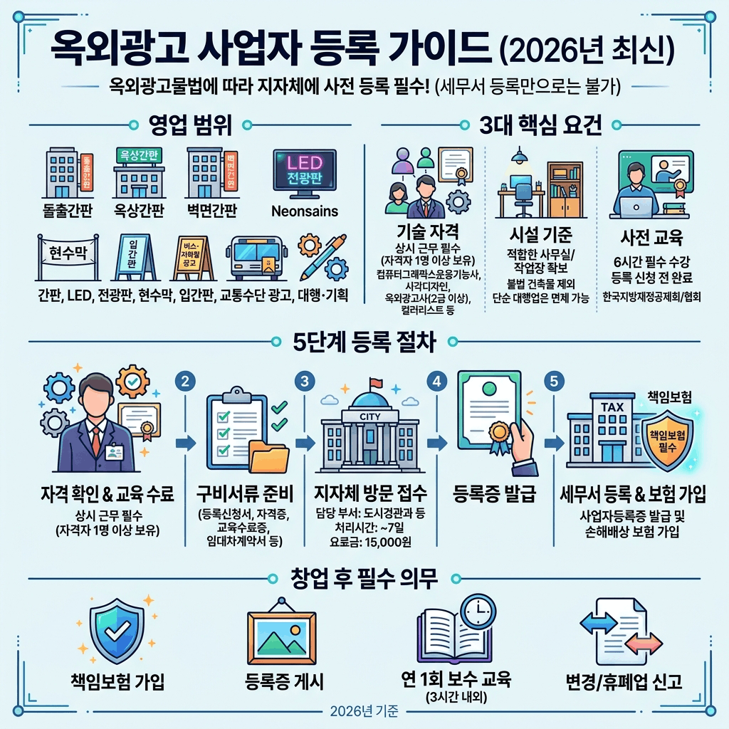 옥외광고 사업자 되는 법