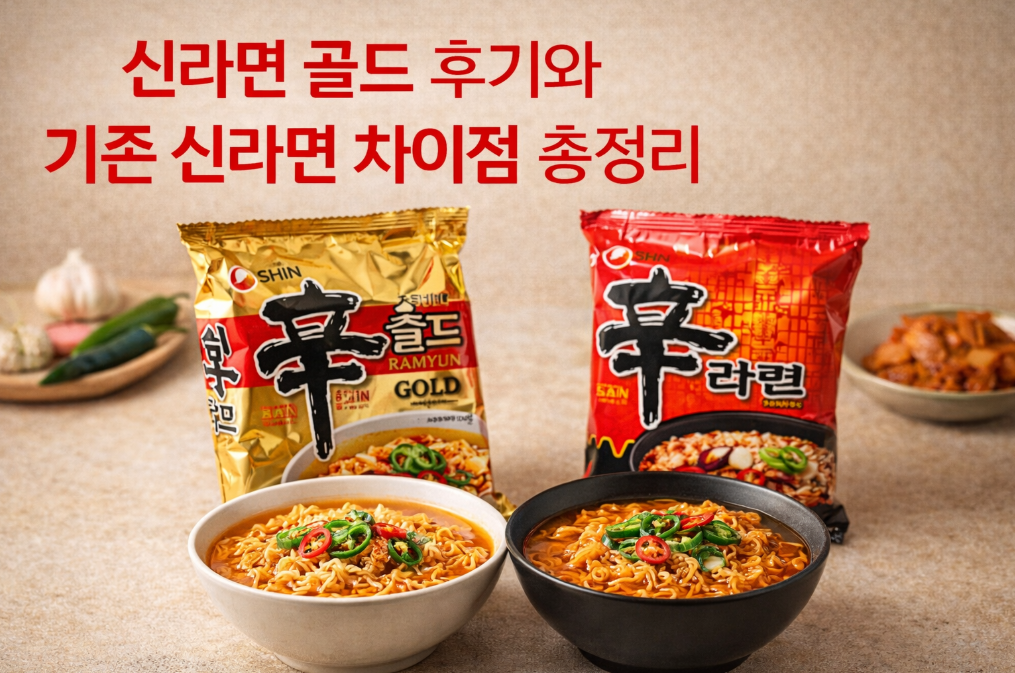 신라면 골드 vs 기존 신라면 차이점 3분 완벽 정리