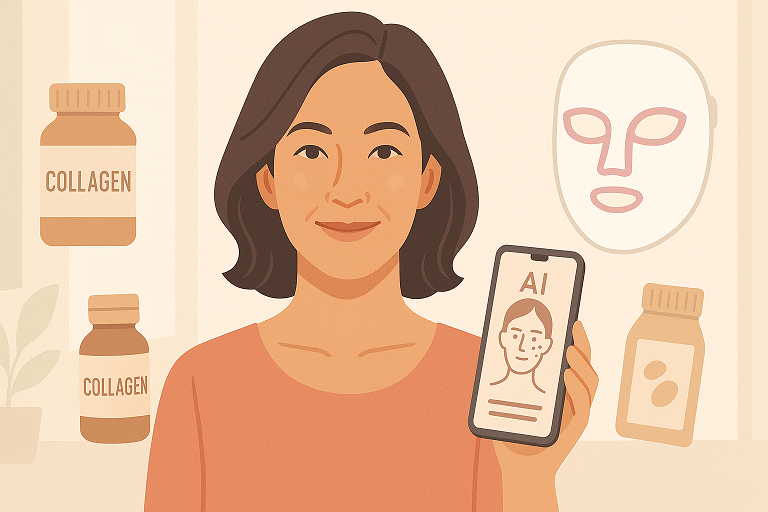 피부 노화 트렌드 (콜라겐, AI진단, 스킨테크) 이미지