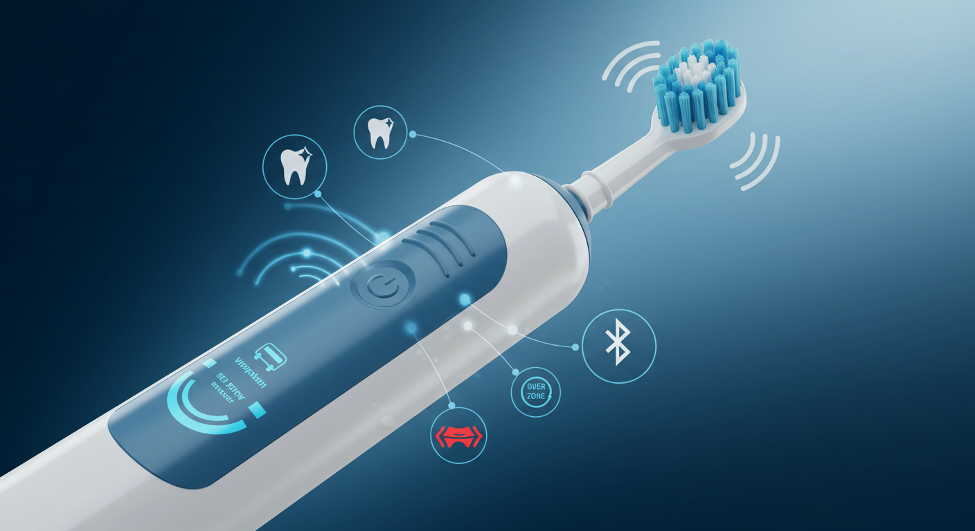 "전동칫솔: 기술로 진화한 기본 도구"에 대한 이미지입니다.