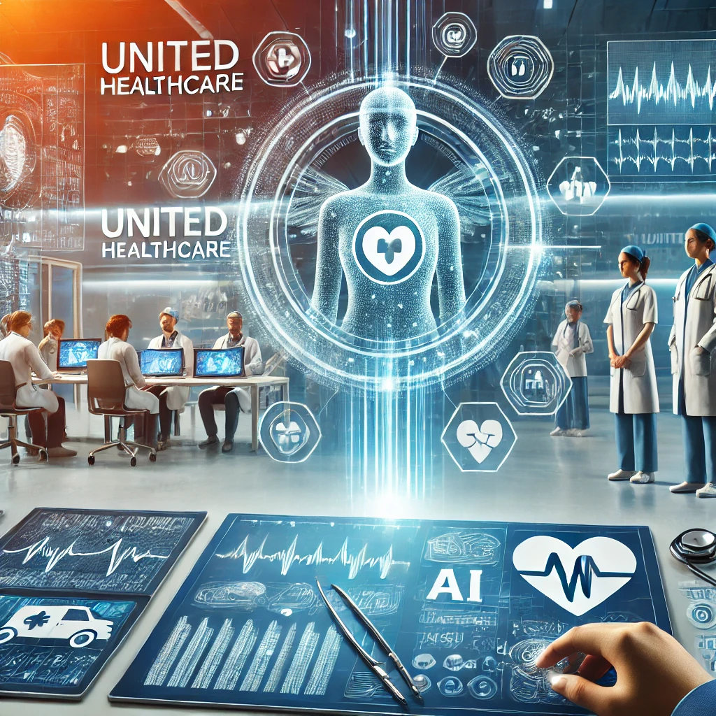 유나이티드 헬스케어와 AI 기술 관련 이미지