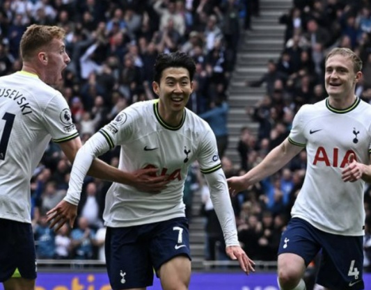 토트넘 브라이튼 리그 30라운드 손흥민 통산 100호골 리그 7호골 세레머니