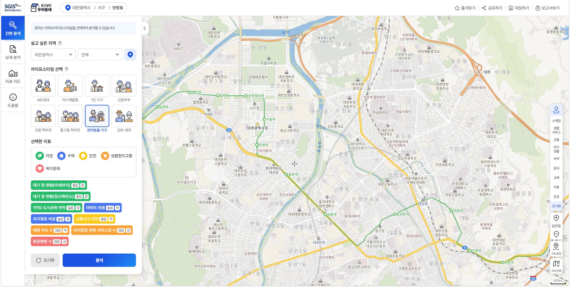 통계청 살고싶은 우리동네 가장 반려동물 가구