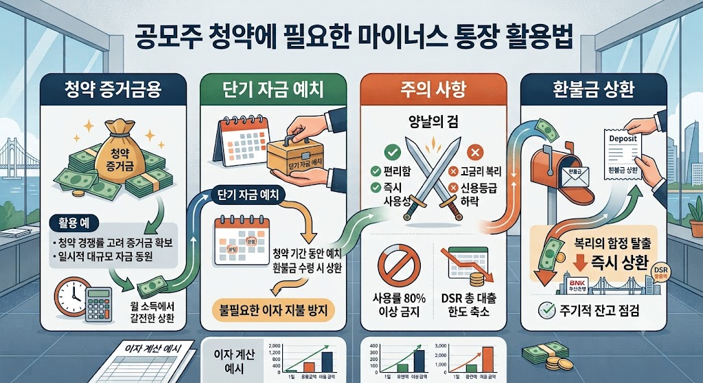 공모주 청약 마이너스 통장 활용법