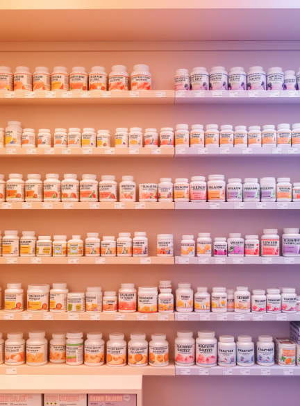 매장에 진열된 건기식 종류