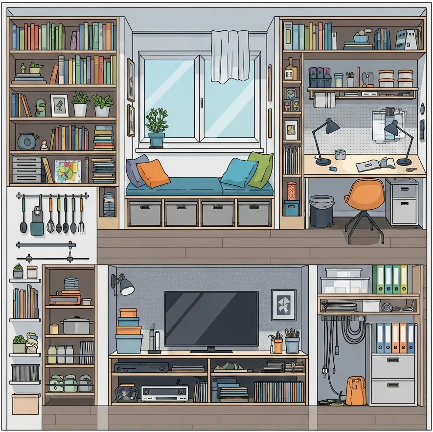 공간별로 물건 배치 정리