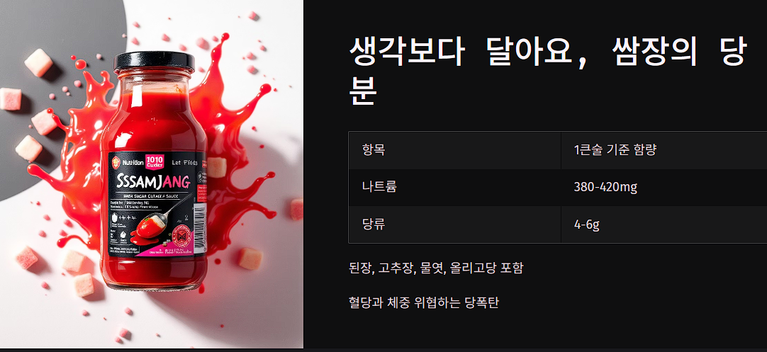 생각보다 달아요, 쌈장의 당분