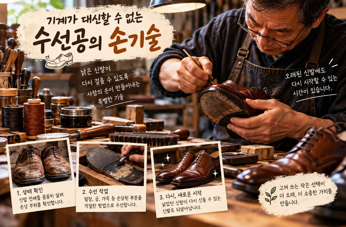 기계가 대신할 수 없는 수선공의 손기술