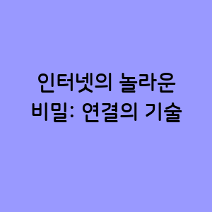 인터넷의 놀라운 비밀