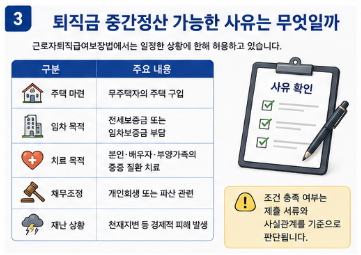 퇴직금 중간정산 가능한 사유 총정리&amp;#44; 아무나 받을 수 있을까3