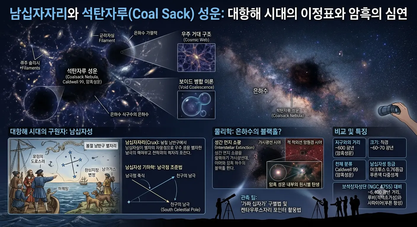 남십자자리와 석탄자루 성운