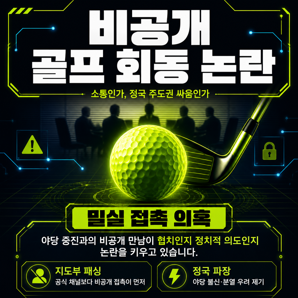 비공개 골프 회동 논란