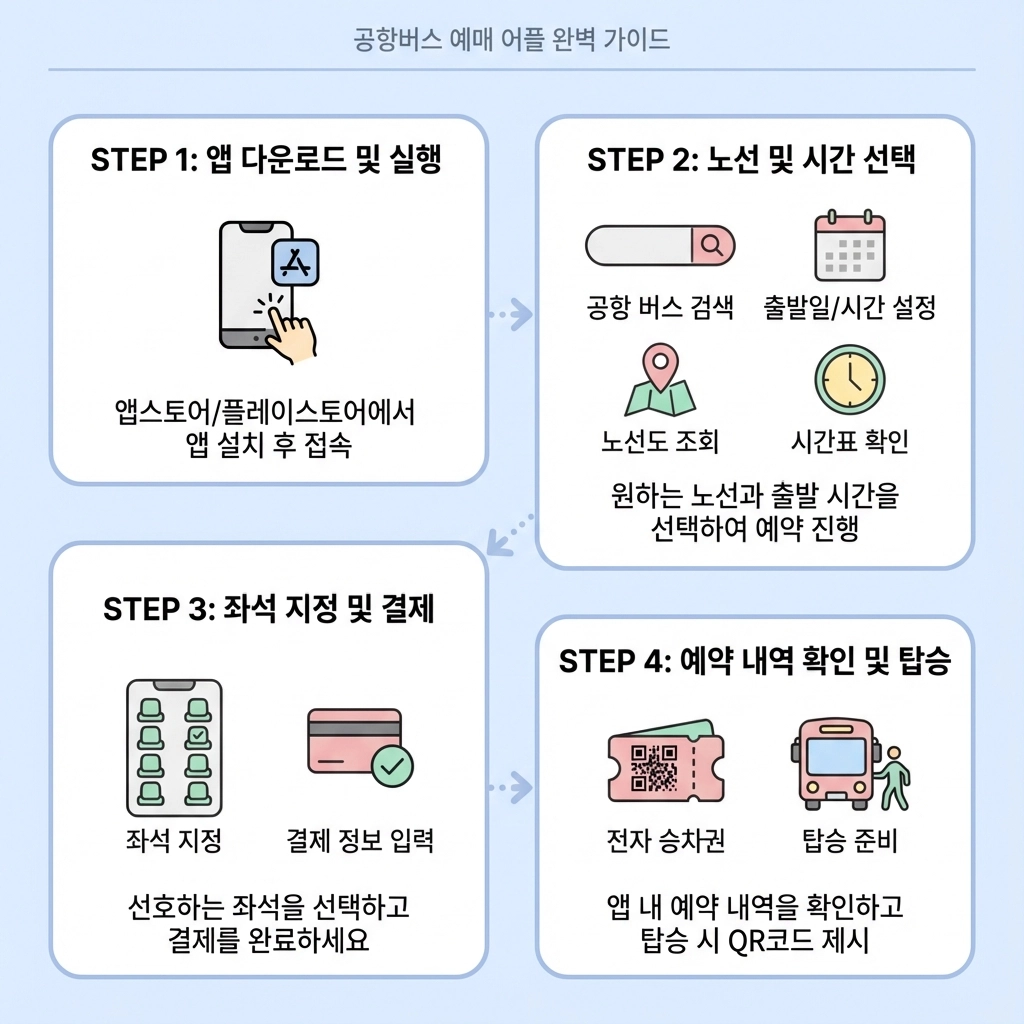 공항버스 예매 어플 예약 방법 시간표 노선도 완벽 가이드