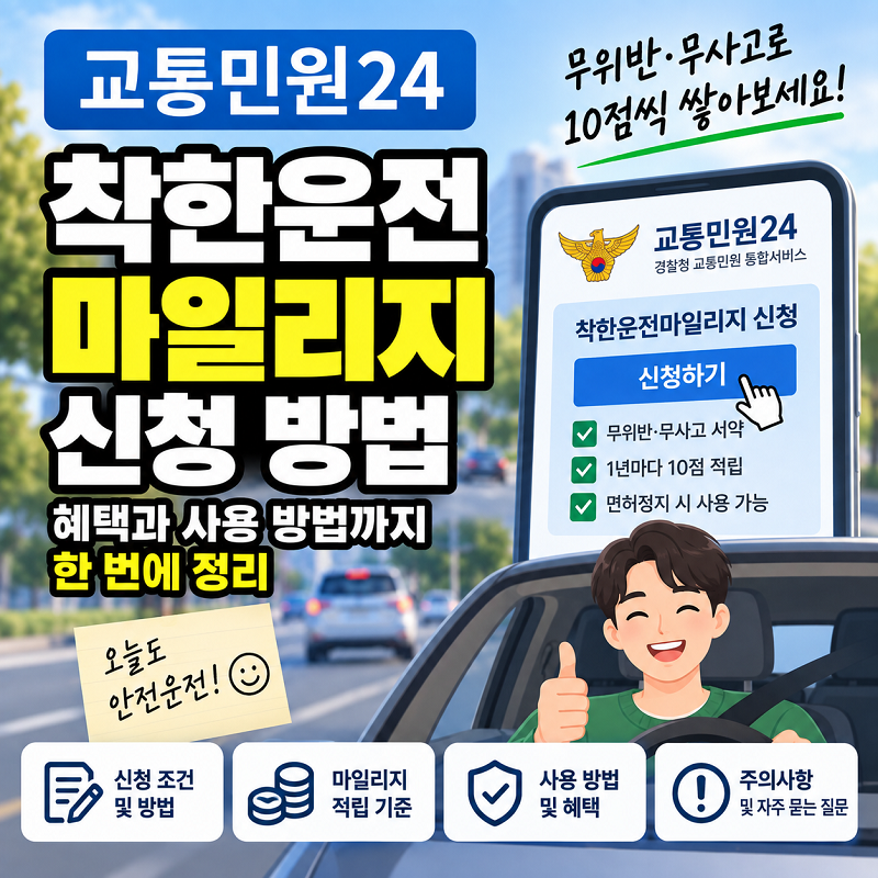 자동차 착한운전 마일리지 신청