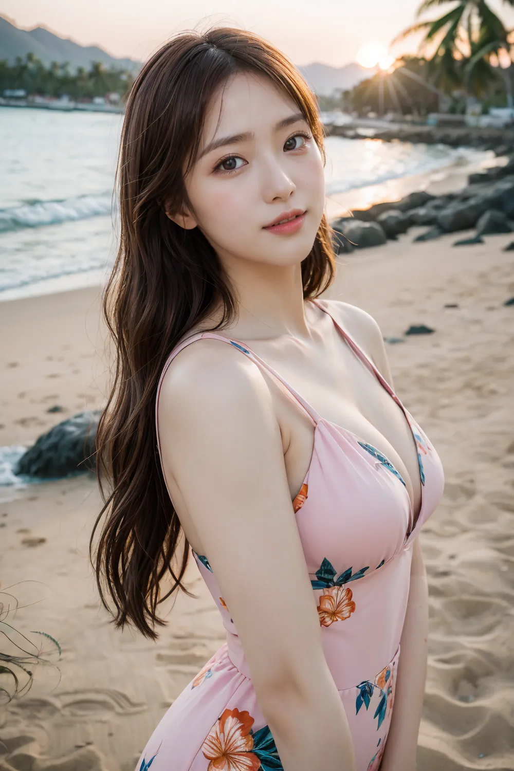 Stable diffusion AI Picture-Hawaiian dress