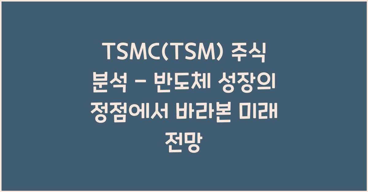 TSMC(TSM) 주식 분석
