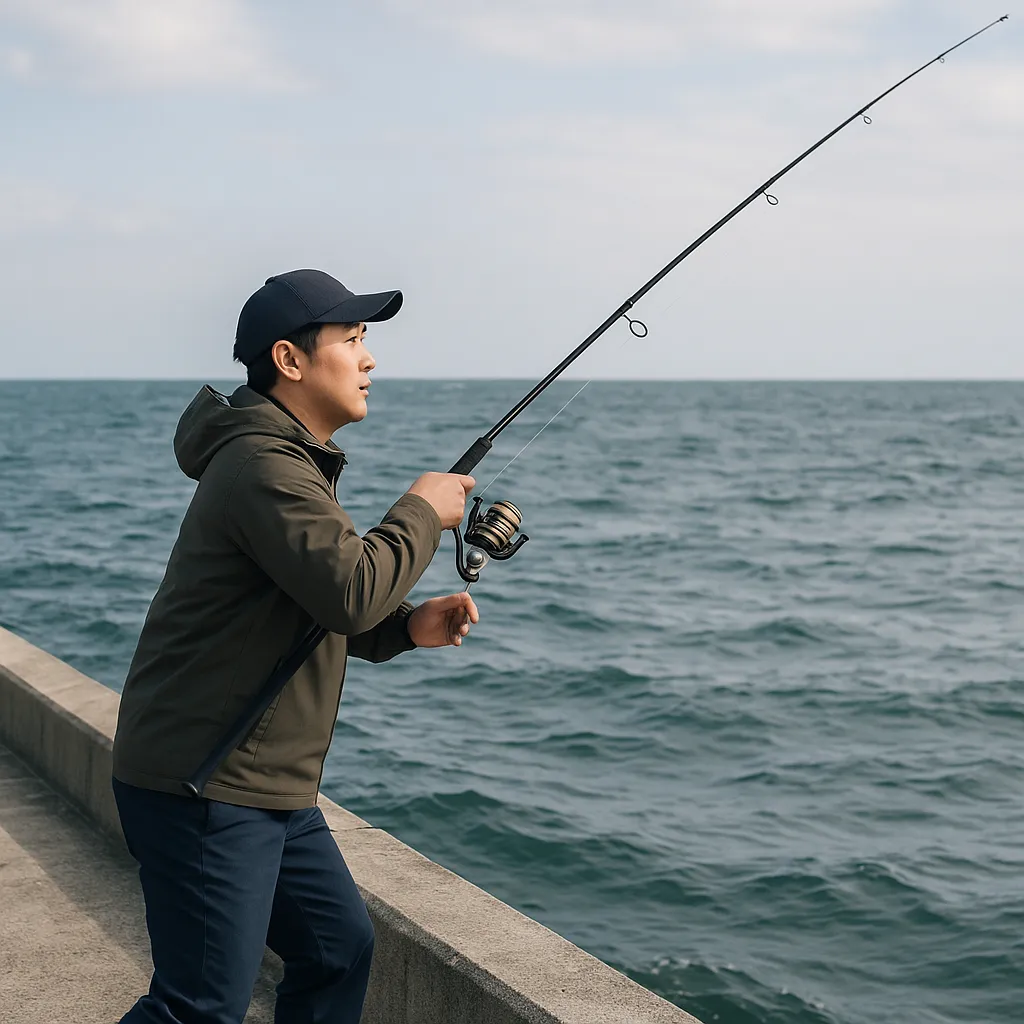 무늬오징어 낚시 채비 방법 설명 이미지