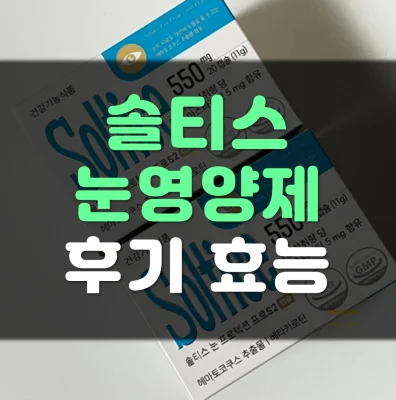 솔티스-눈영양제-후기