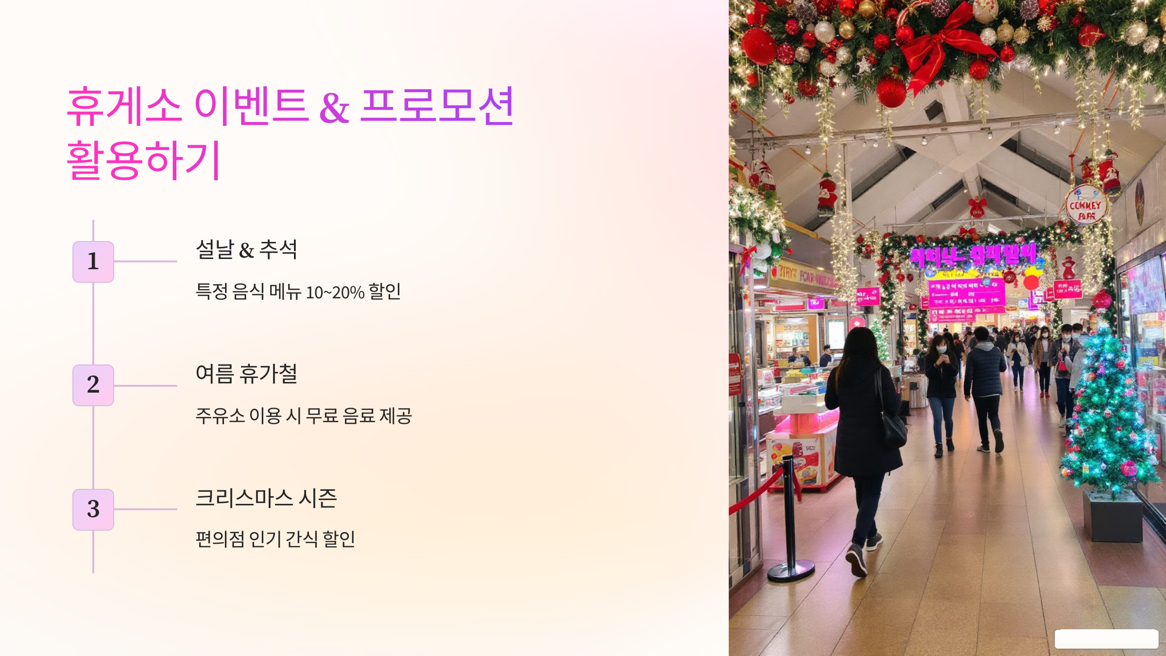 휴게소 이벤트&amp;프로모션 활용하기