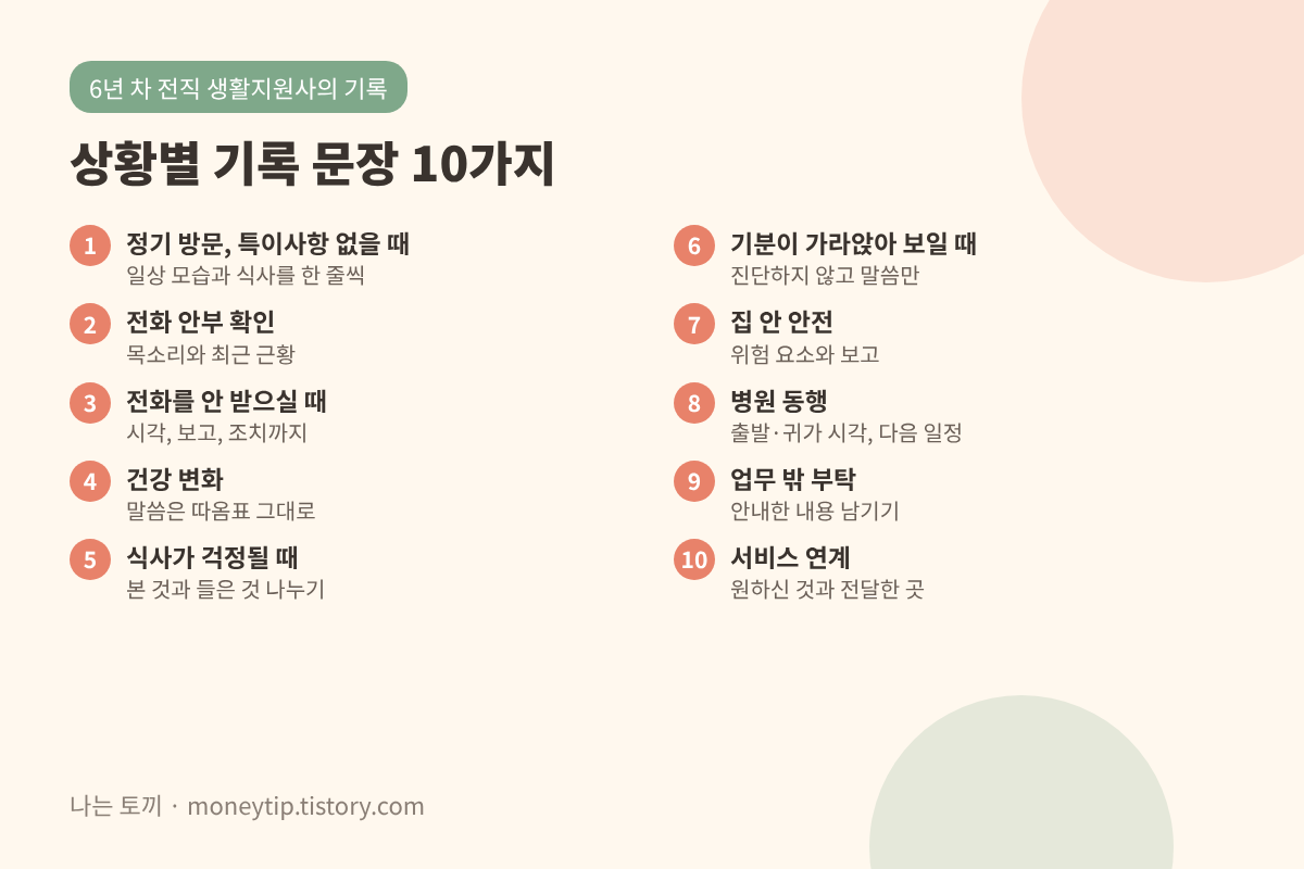 업무일지 상황별 기록할 문장 10가지