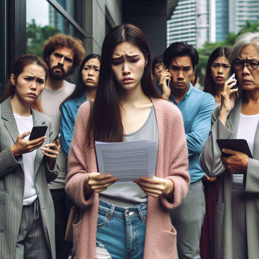 대출 승인 거절되어 집에 가는 모습