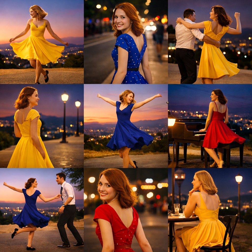 라라랜드 여자주인공 드레스 모습