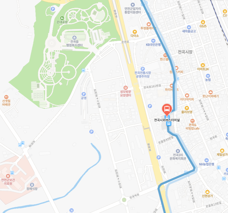공항버스 노선도