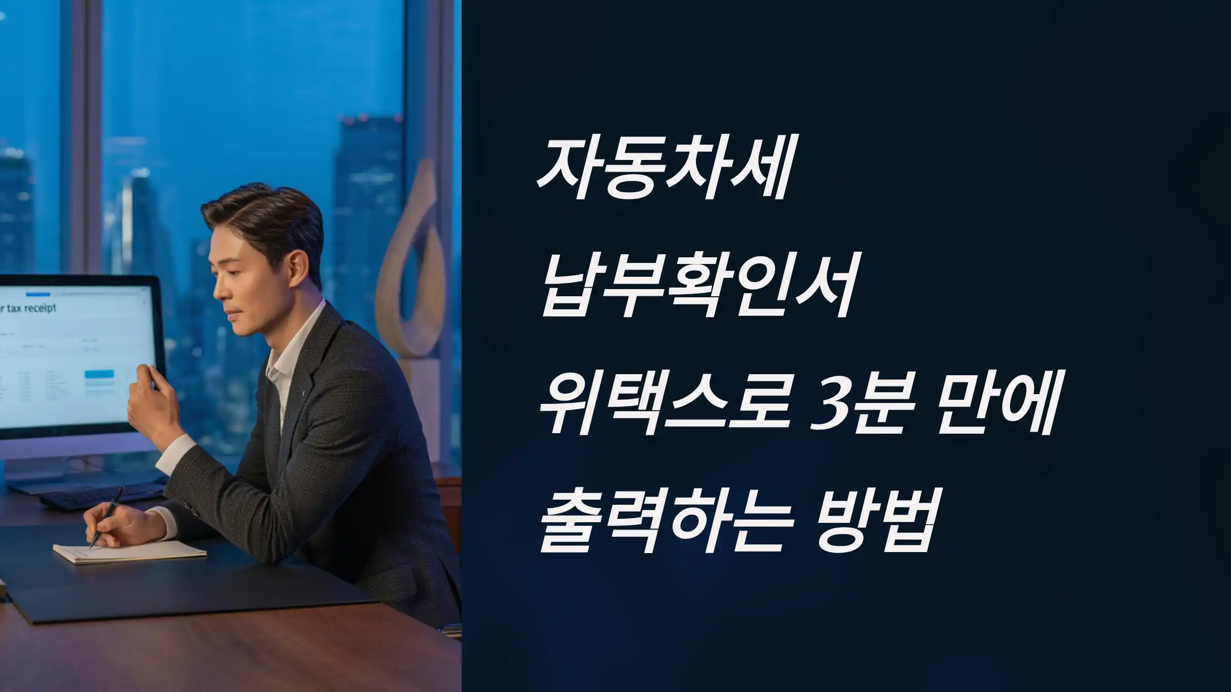 자동차세 납부확인서, 위택스로 3분 만에 출력하는 방법