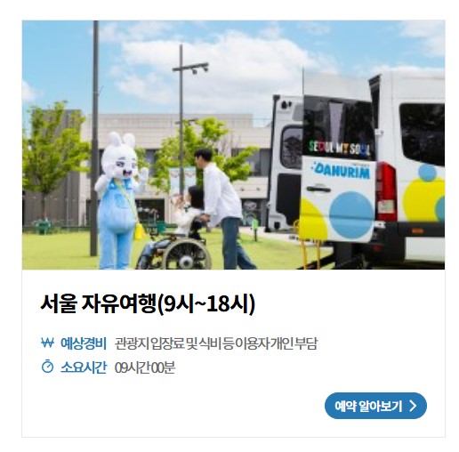 서울 다누림 투어 예약하기