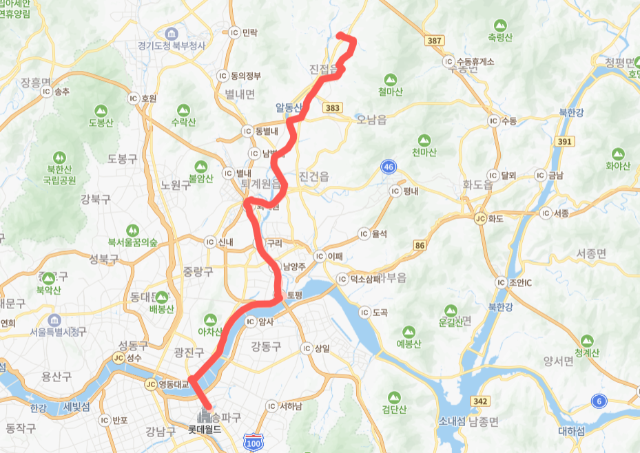 구리-남양주-서울-8012번-버스-노선-지도