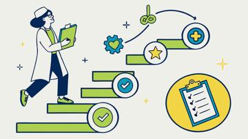 청소년검강검진 단계를 표현