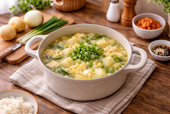 아이들도 잘 먹는 감자계란국