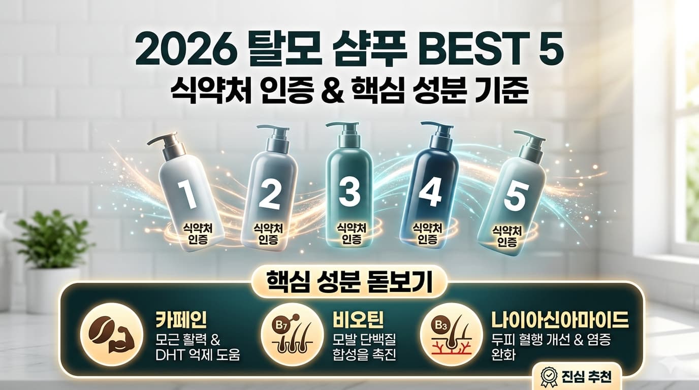 식약처 인증한 탈모샴푸 베스트5