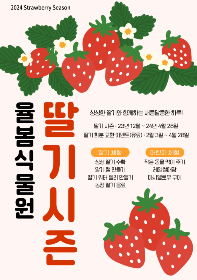 율봄식물원 딸기시즌 축제