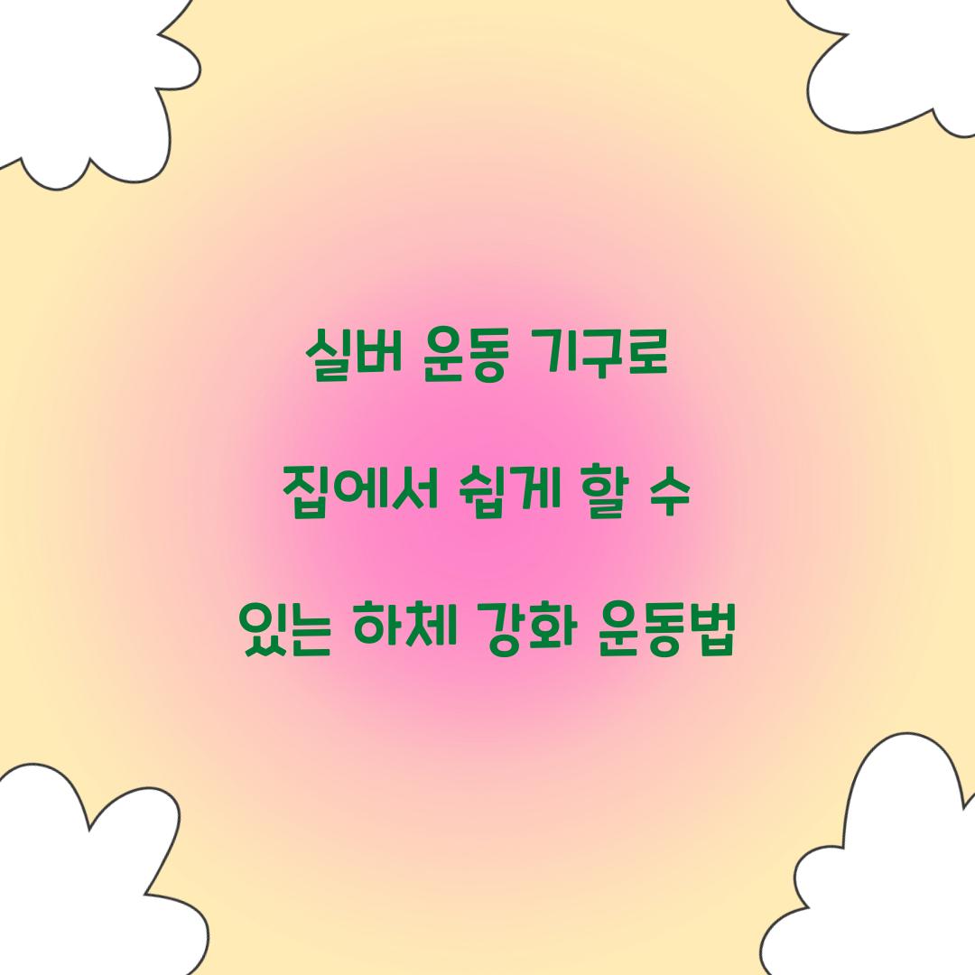 실버 운동 기구