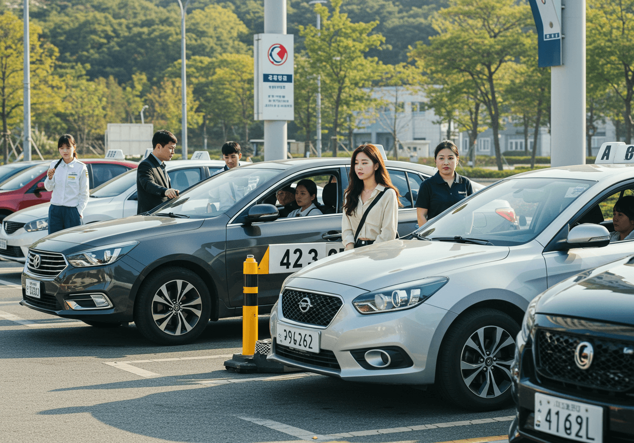 시험대기중인 여성