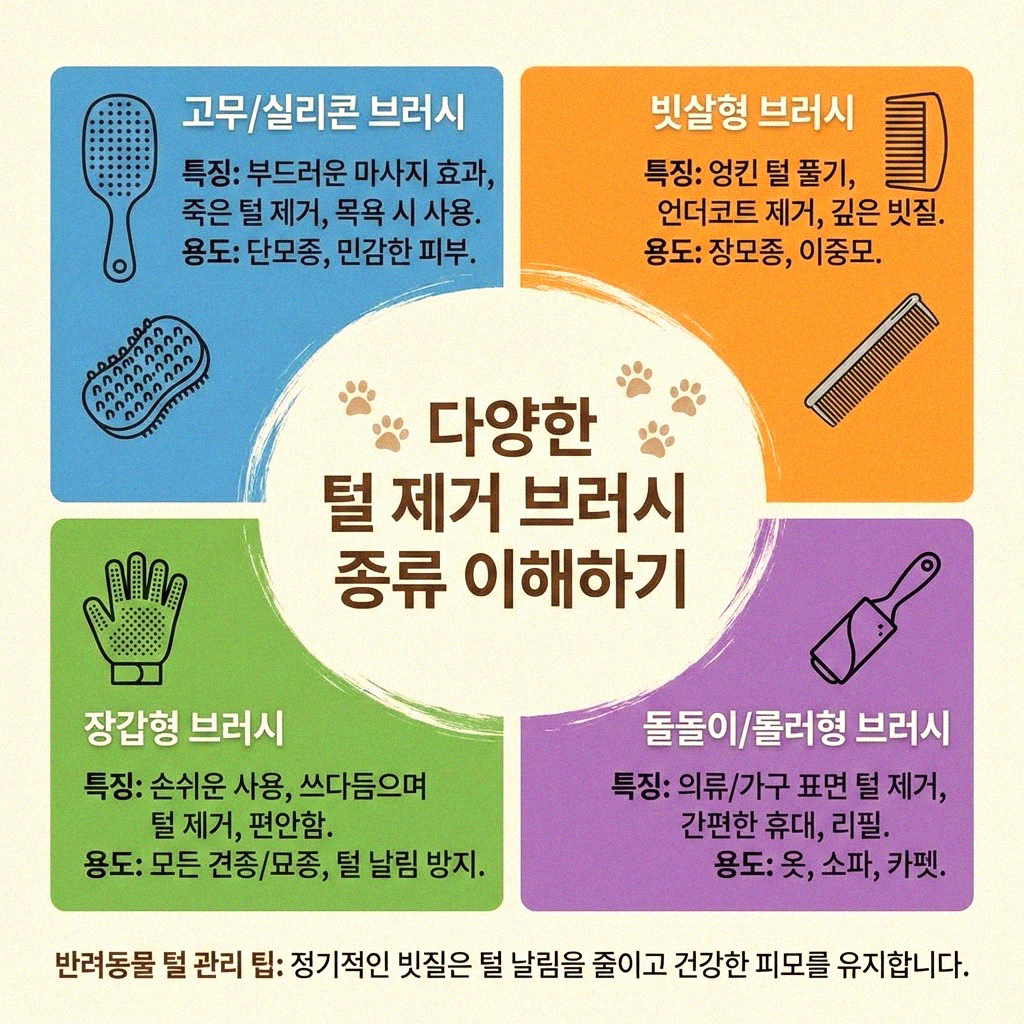 러그 위 털 제거용 브러시 선택 제대로 하기