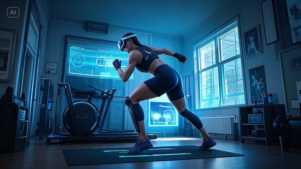 A woman is exercising on a mat.