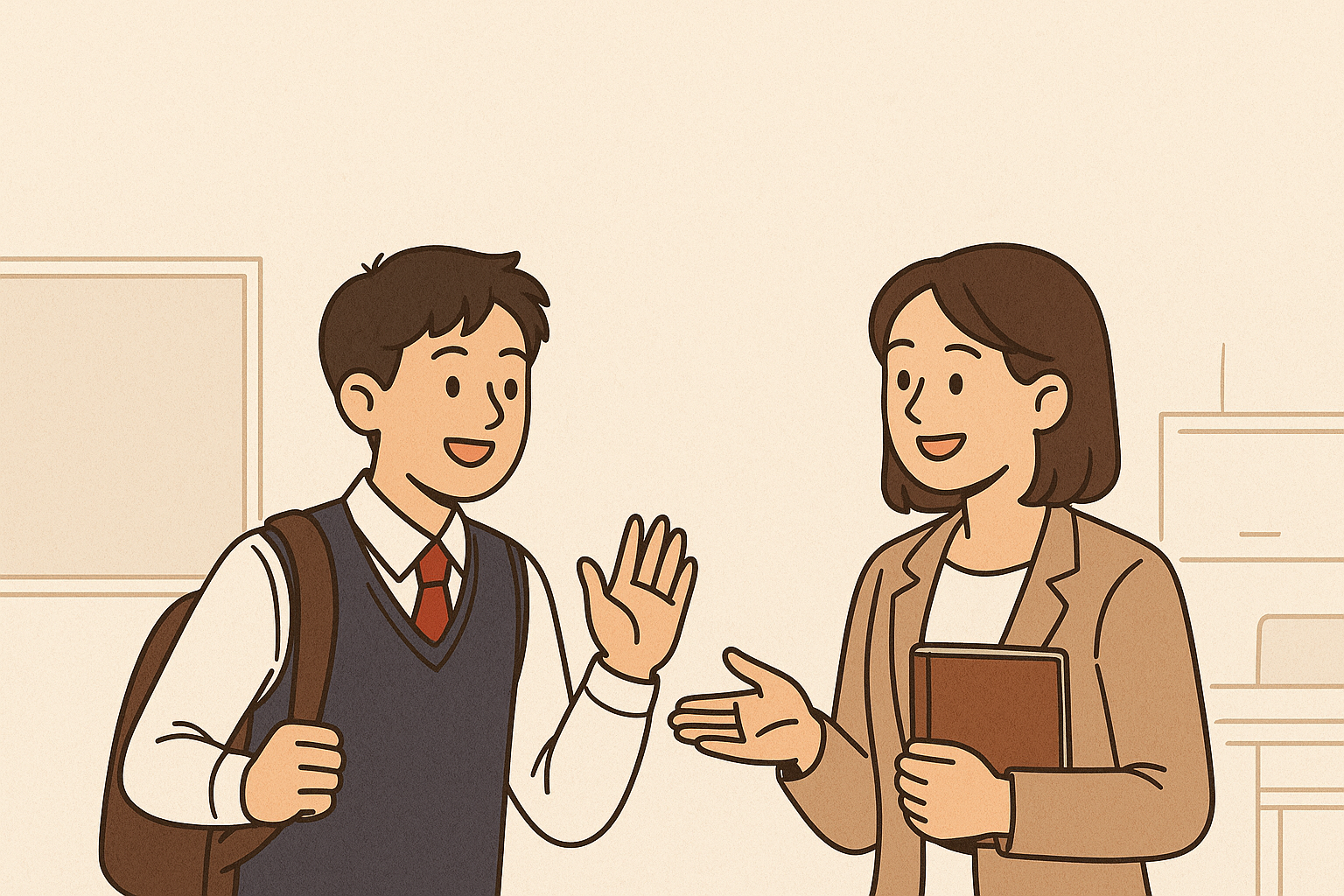 선생님과-학생-친근한-대화-교실-따뜻한-분위기-고등학생-커뮤니케이션-장면