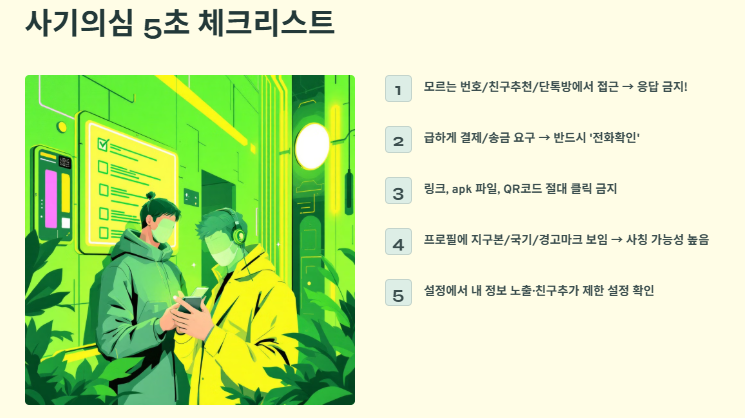 카카오톡 친구추가 사기 사례 및 예방법