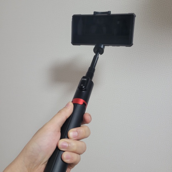 셀루미 익스텐션의 셀카봉 모드 사용 사진